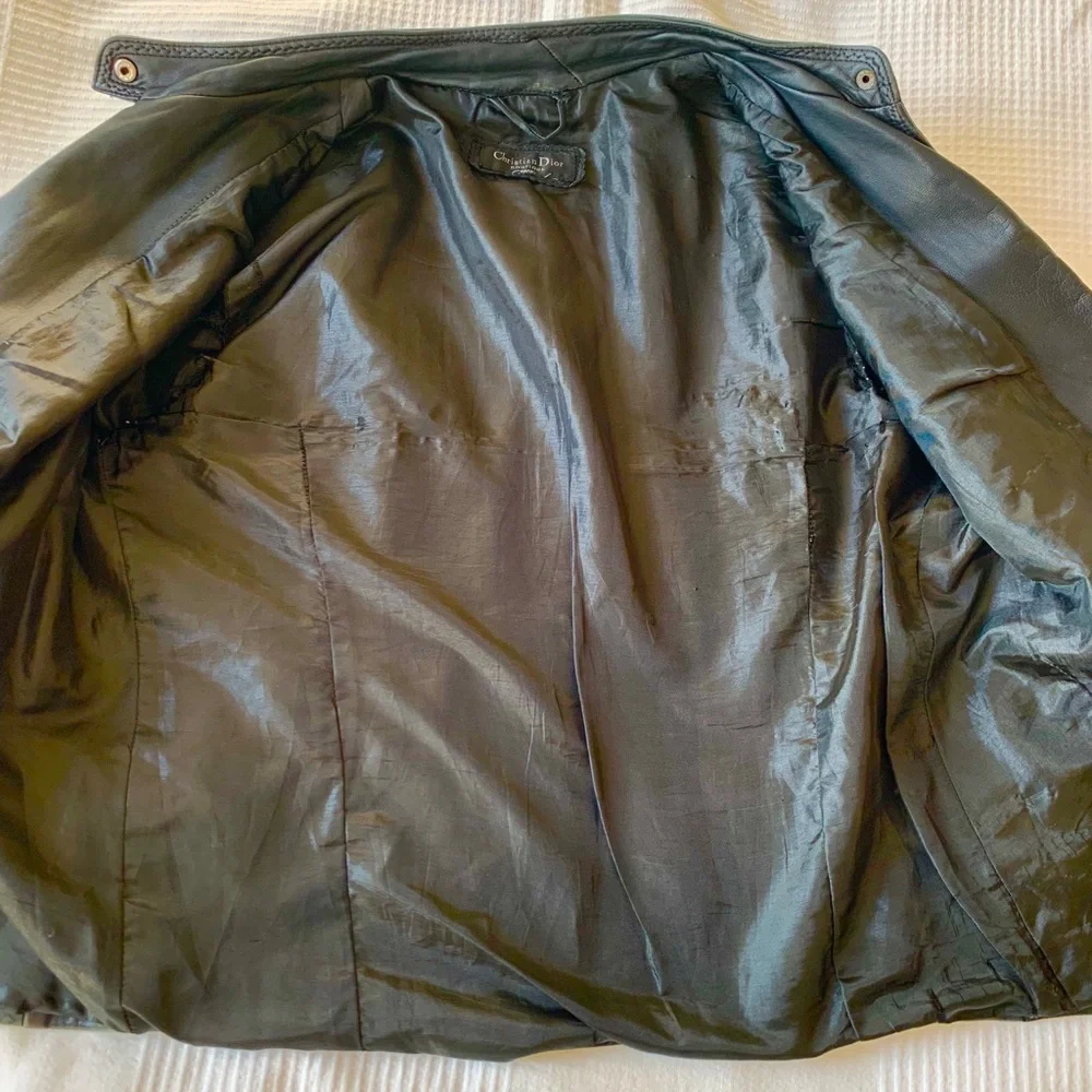 Authentic Christian Dior used leather jacket